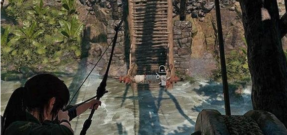 《古墓丽影：暗影》过吊桥方法